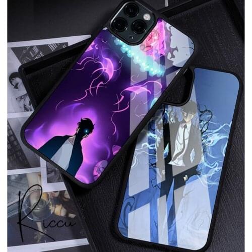 Japan Anime Solo Leveling Phone Case Rubber for iPhone 12 11 Pro Max XS 8 7 6 6S Plus X 5S SE 2020 XR 12 Mini case