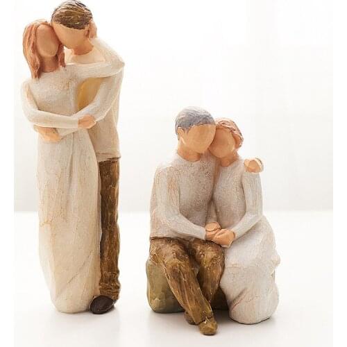 Resin People Model Living Room Accessories Statue Gift Sculpture Ornaments Home Creative Scene Decoration Tabletop Figurines