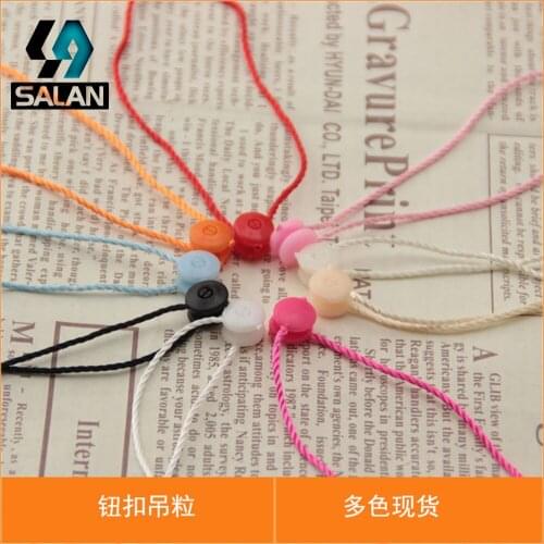 Spot round universal button polyester line hanging tablets hanging rope custom clothing home textile shoes double plug hanging r