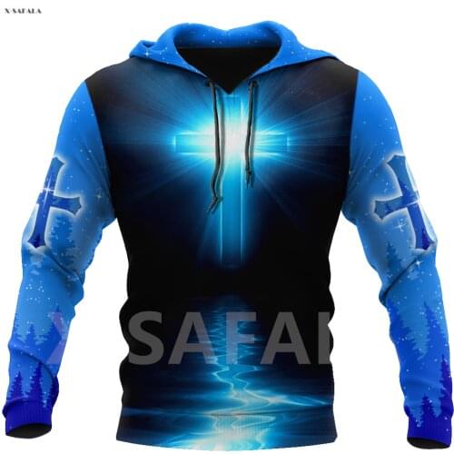 Jesus Bible God Christian Lion Tattoo Skull 3D Over Printed Hoodie Man Women Unisex Outwear Zipper Pullover Sweatshirt Casual
