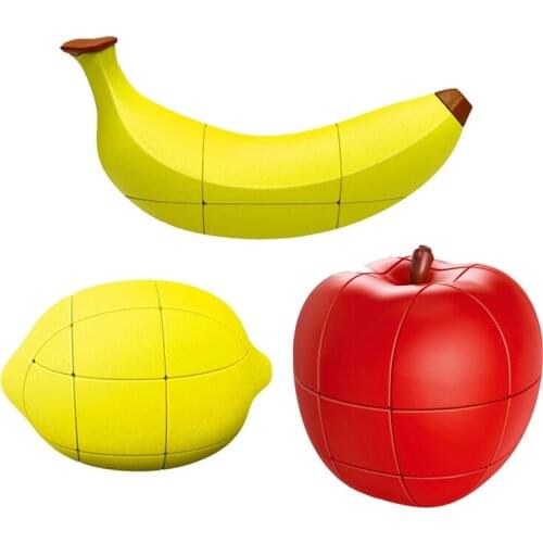 Creative Fruit Banana Lemon Apple Cube Puzzle Fun Decompression Childrens Intelligence Toys Childrens Day Gift toys