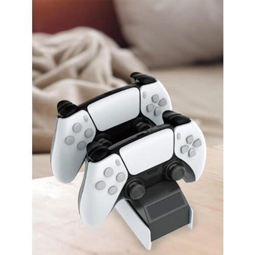 Newest PS5 Dual USB Handle Fast 5V Charging Dock Station Stand Charger For Play Station 5 PS5 Game Controller Joypad Joystick