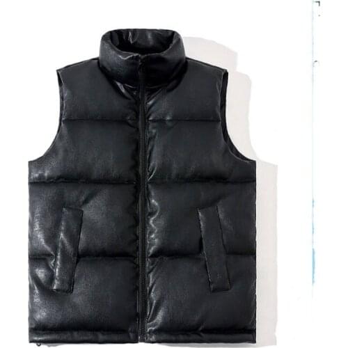 Spring Autumn Winter Mens Warm Thick Vest Men Sleeveless Jacket Male Hot Waistcoat Warm Jackets PU Coat Clothes 6XL West
