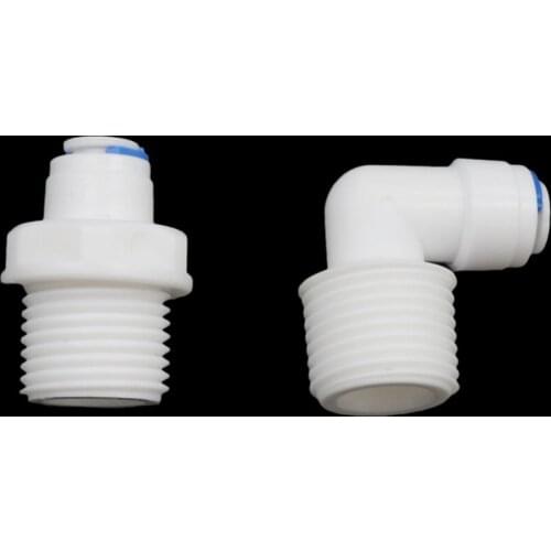1/2" thread to 1/4" Slip Lock Quick-connector Pneumatic Pipe Joint Garden Greenhouse Misting System Pipe Fittings 9 Pcs