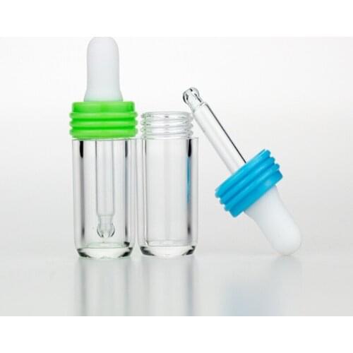 1000pcs/lot Fast shippin3ML acrylic dropper bottle Empty Essence bottles oil sample container Vial Essential Oil Bottle