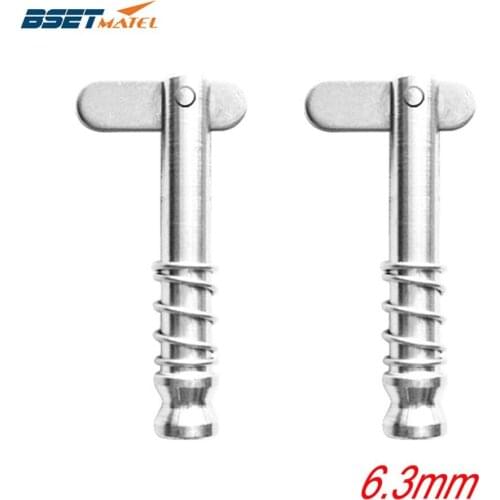 2PCS 6.3*42mm BSET MATEL 1/4 inch Quick Release Pin for Boat Bimini Top Deck Hinge Marine Stainless Steel 316