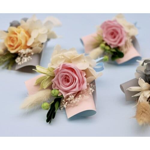 2pcsEternal Flower Bouquet Jewelry Gift Box Gift Small Gift with Hand Gift Car Dried Flower Rose Corsage Small Bouquet