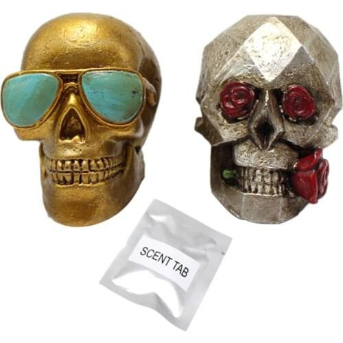 2PCS Skeleton Resin Car Air Freshener Creative Car Vent Clip Liquid Car Perfume Simple Style Car Fragrance Car Decoration