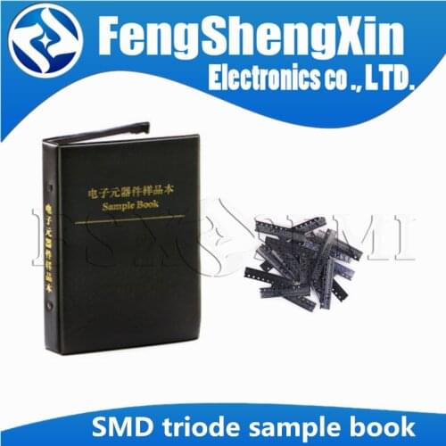21/36/60values*25pcs/50pcs SOT-23 SMD triode sample book audion kIT S8050 TL431 A42 A92 BAV99 2N2222 BAT54 2N7002 S8550