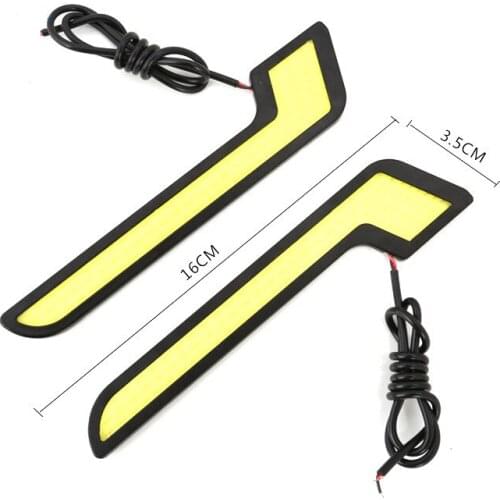 4pieces Car Fog Lamps LED DRL Car Daytime Running Lights Universal DC 12V Car-styling COB LED Automobiles External Light Source