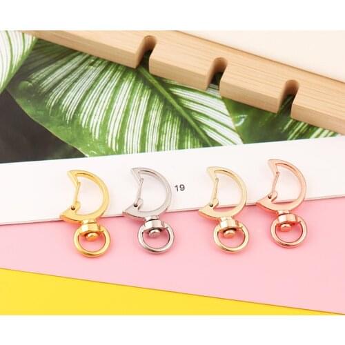 5pcs Cute Moon Shape Hollow Key Chain Key Ring keychain Lobster Clasp Jewelry Findings gift DIY Jewelry Accessories