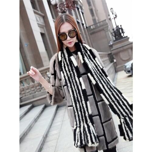 Free Shipping New Genuine Mink Fur Scarf 2 Colors Knitted Fur Shawl Winter Real Mink Fur Poncho Wholesale Retail OEM