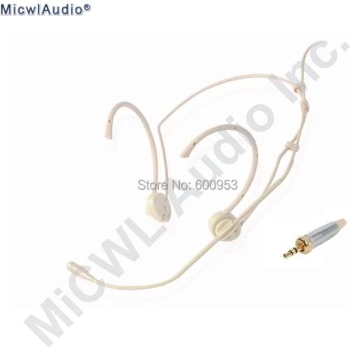 Beige Cardioid Stage Performance Headset Microphone for Sennheiser G2 G3 G4 Wireless Transmitter Foldable Classical Professional