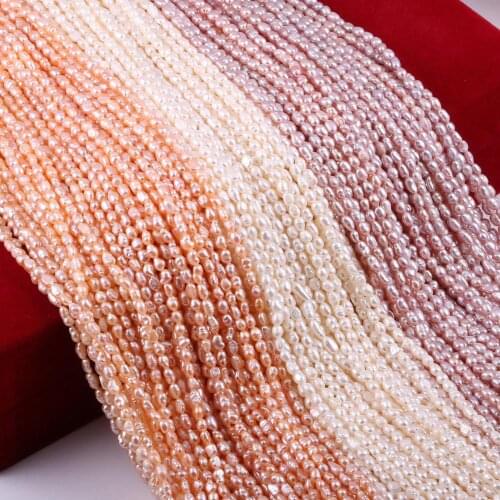 High Quality Natural Freshwater Pearl Rice-shaped Loose Beads For Jewelry Making DIY Bracelet Earrings Necklace Accessory
