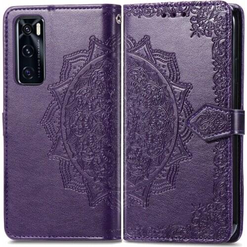 Wallet Case For Vivo V20 SE Case Shockproof Back Phone Bag Floral Filp Leather Cover For Vivo V20 SE Case For Vivo V20 SE Cover