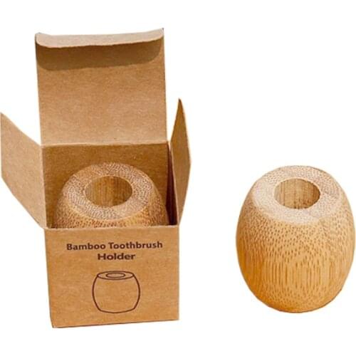 Eco Friendly Bamboo Toothbrush Holder Bathroom Stands Biodegradable Natural Vegan BPA-Free Wooden Tooth brush Accessories Tool
