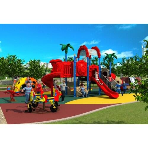 Exported to France outdoor plastic playground equipment park slide play structrue YLW-OUT171085