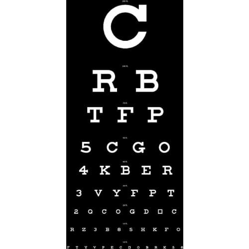 Hot Eye Ch Black with White Letters Silk Fabric Wall Poster Art Decor Sticker Bright