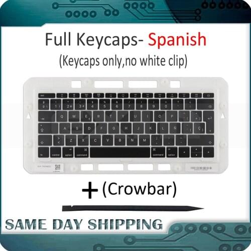 Laptop A1706 A1707 A1708 Spanish Spain Keyboard Key Cap for Macbook Pro Retina 13" 15" Keys Keycaps Late 2016 Mid 2017