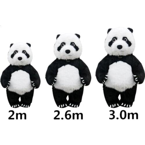 Advertising Inflatable Chinese Panda Bear Cosplay Mascot Costume Doll Can Walk In Interesting Apparel Cartoon Character Clothes