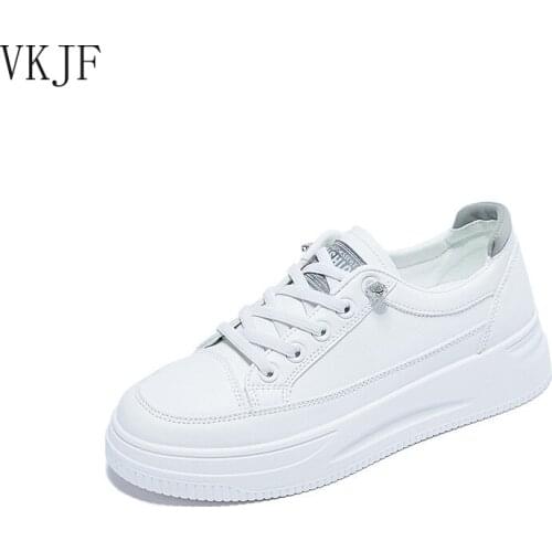 Fashion Shoes Womens Vulcanize Shoes Spring New Casual Classic Solid Color PU Leather Shoes Women Casual White Shoes Sneakers
