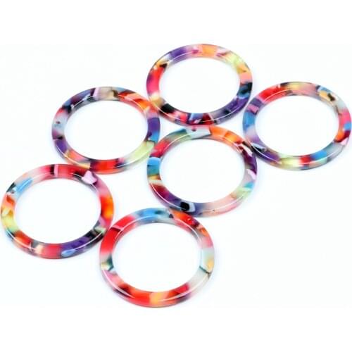 Leopard Print,Tortoise Shell Earring Charm,Acetate Acrylic Beads,Circle Shaped,Boho,Earring Parts,Ohrringe finding,31mm-ACE258