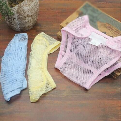 1Pcs Reusable Baby Diapers Cloth Nappies Washable Mesh Pocket Nappy Newborn Summer Breathable Diapers Infant Cotton Liner Random