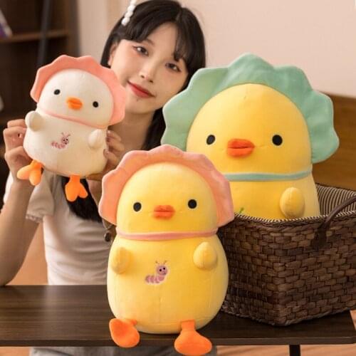 Cartoon animation pastoral chicken plush stuffed animal doll anti-extrusion washable fabric comfortable decorative ornament gift
