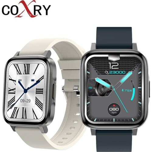 CORXY Smart Watch Men 1.7 Inch IP68 Heart Rate Monitor Fitness Body Temperature Activity Tracker Women Smartwatch For Android OS