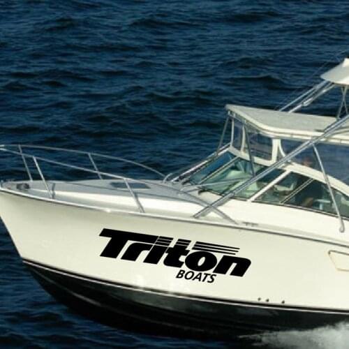 Set of 2 Stickers For Triton Boat Vinyl Decals Waterproof Removable Sticker For Triton Boat Decoration
