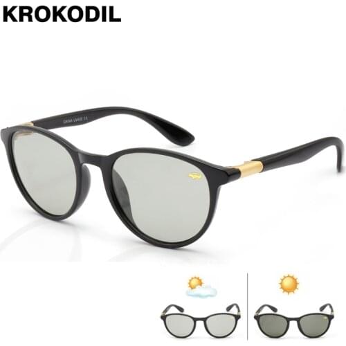 Krokodil Fashion Men Photochromic Polarized Sunglasses Women Driving Vintage Brand Design Sun Glasses Oculos De Sol UV400 1228