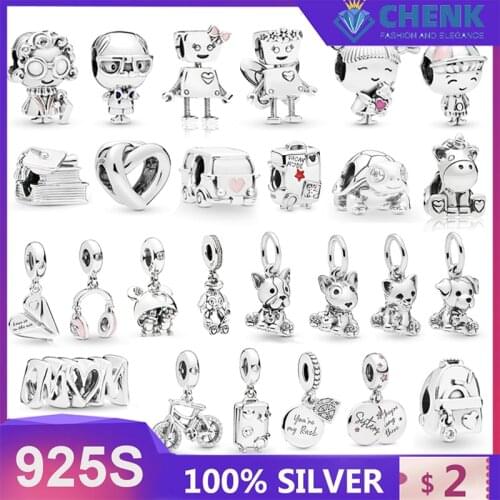 100% 925 Sterling Silver Charm bracelet making diy stone for momen Chinese Factory Original Wholesale Charms for Jewelry Making