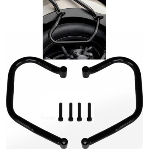 Pannier Rail Saddlebag Supports Guard Bars for Honda REBEL CM CMX 500 300 2016 2017 2018 2019 2020 2021 16 17 18 19 20 21 Black