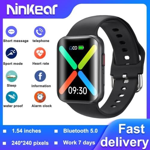 Ninkear T68 Smart Watch With Call Function 1.54 Inch IP67 Waterproof Sports Tracking Men and Women Smart Watch For Apple Android