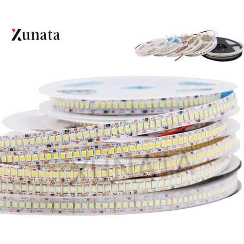 XUNATA 5m 12V LED Strip 234LEDs/m 240LEDs/m RGB Horse Race 2835 LED Tape Waterproof Flexible LED Ribbon String Light Fixture