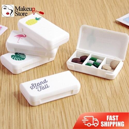 Pill Case Splitters 3 Grids Medicine Box Storage Organizer Travel Portable Tablet Container Health Care Tools