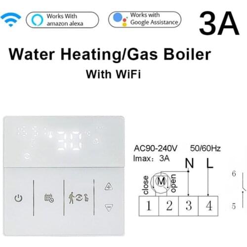 Tuya Smart Digital Display Smart Temperature Controller Voice Control With Alexa And Google For Water Gas Boiler Heating