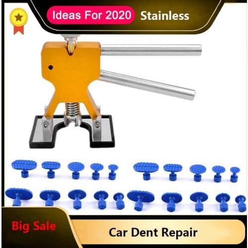 Stainless Car Dent Repair Tools with 18 pcs Tabs Auto Dent Puller Removal Dent Tools Car Body remove Dents Repair Kit