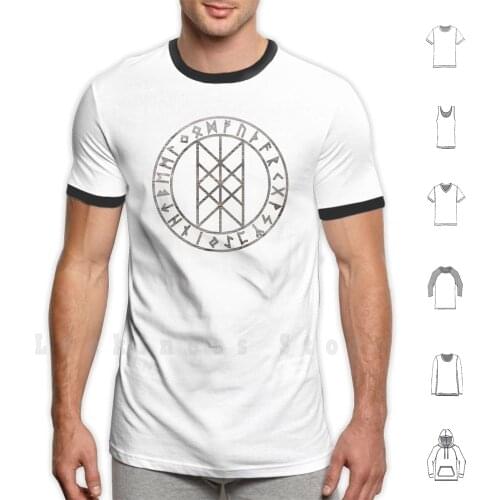 Web Of Wyrd-The Matrix Of Fate T Shirt Big Size 100% Cotton Web Of Wyrd Matrix Of Fate Skulds Net Viking Symbol Viking Norse