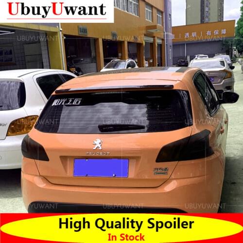 Rear Roof Lip Spoiler For Peugeot 308 GTi 15-20 Spoiler High Quality ABS Plastic Gloosy Black Car Tail Wing Decoration