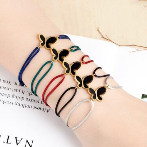 Zlxgirl jewelry 2021New Arrival Butterfly shape womens stainless steel Bracelet Unisex Valentine Day bracelet couple gifts