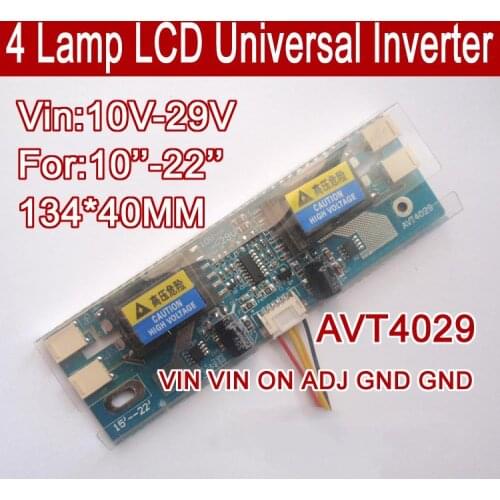 AVT4029 PC LCD MONITOR CCFL 4 LAMP universal lcd inverter board,4 Lamp 10V-29V For 10-22" screen