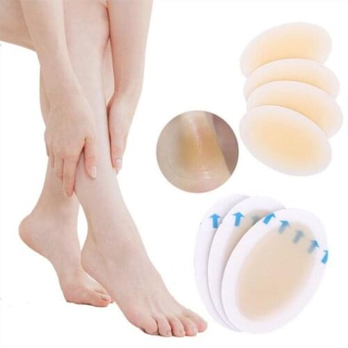 1Pair Foot Care Heel Blister Bandages Adhesive Hydrocolloid Gel Heel Insert Plaster Cushions Prevents Rubbing Gel Guard Pads