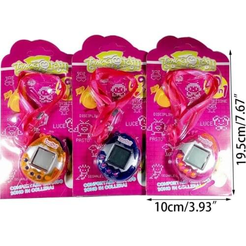 1 PC LCD Virtual Digital Pet Handheld Electronic Game Machine Toy With Lanyard B85B