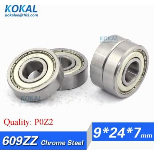 [CM609ZZ-P2]Free Shipping 10pcs Gcr15 steel DIY machine deep groove ball bearing 609ZZ 609-2Z 609Z 609 80019 9*24*7mm