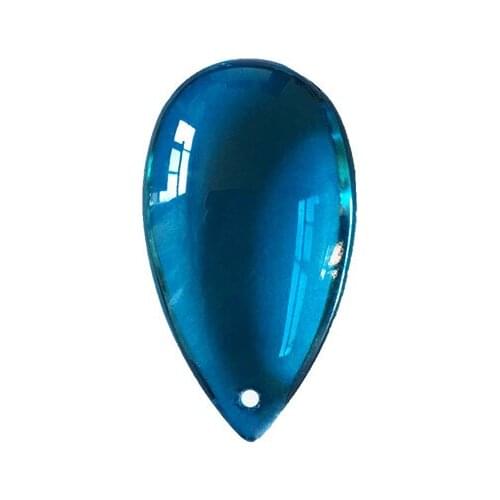 30pcs/lot 50mm Blue Zircon Color Crystal Chandelier Oval Drop Prism Part