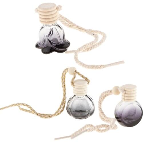 50Pcs Empty Refillable Car Perfume Bottle Car Air Freshener Perfume Diffuser Bottle Round