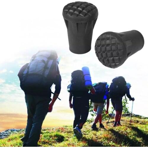 6pcs/lot Trekking Pole Rubber Tip Nordic Walk Stick Cane Climb Replacement Alpenstock Outdoor Camp Hike Protector Cap Tip