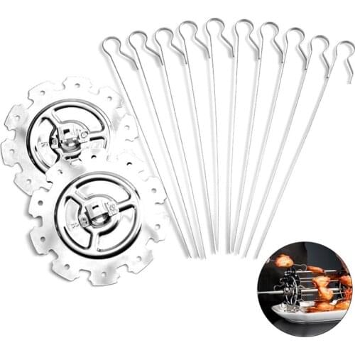 Stainless Steel Barbecue Fork Air Fryer Accessories Indoor Barbecue String Cage Barbecue Utensils