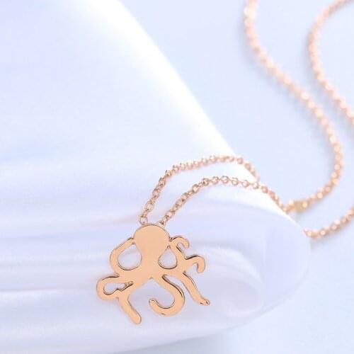 Chandler 10pcs/Lot Octopus Pendant Necklaces Devilfish Charm Body Link Chain Maxi Sea Jewelry For Women Wedding Party Gift
